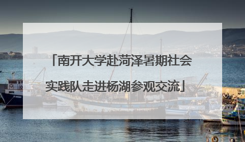 南开大学赴菏泽暑期社会实践队走进杨湖参观交流