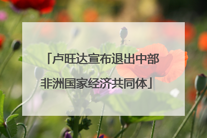 卢旺达宣布退出中部非洲国家经济共同体