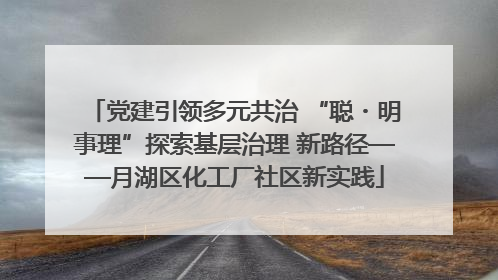党建引领多元共治 “聪・明事理”探索基层治理 新路径——月湖区化工厂社区新实践