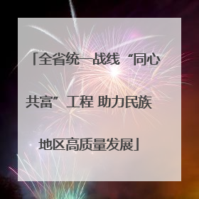 全省统一战线“同心共富”工程 助力民族地区高质量发展