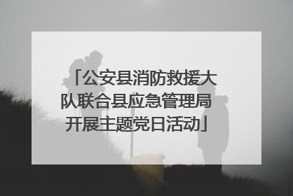 公安县消防救援大队联合县应急管理局开展主题党日活动