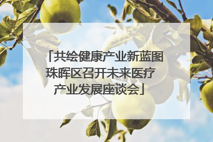 共绘健康产业新蓝图 珠晖区召开未来医疗产业发展座谈会