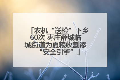 农机“送检”下乡60次 枣庄薛城临城街道为夏粮收割添“安全引擎”