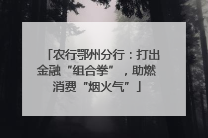 农行鄂州分行：打出金融“组合拳”，助燃消费“烟火气”