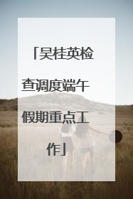 吴桂英检查调度端午假期重点工作