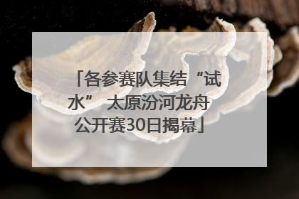 各参赛队集结“试水” 太原汾河龙舟公开赛30日揭幕
