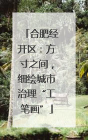 合肥经开区：方寸之间，细绘城市治理“工笔画”