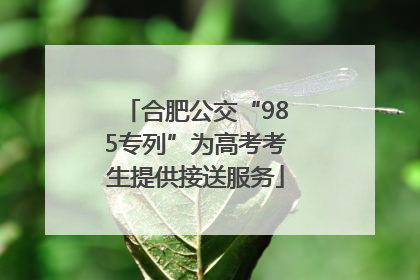 合肥公交“985专列”为高考考生提供接送服务