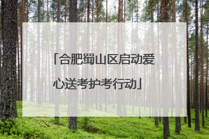 合肥蜀山区启动爱心送考护考行动