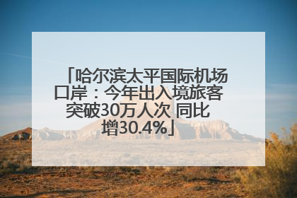 哈尔滨太平国际机场口岸：今年出入境旅客突破30万人次 同比增30.4%