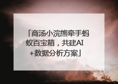 商汤小浣熊牵手蚂蚁百宝箱，共建AI+数据分析方案