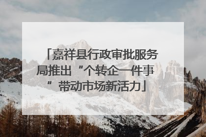 嘉祥县行政审批服务局推出“个转企一件事”带动市场新活力
