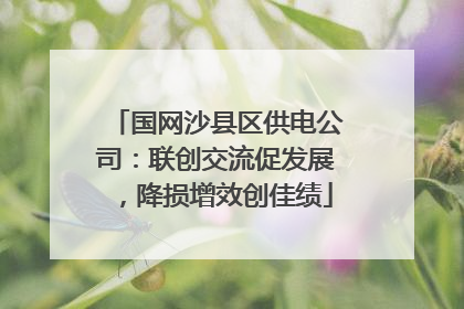国网沙县区供电公司：联创交流促发展，降损增效创佳绩