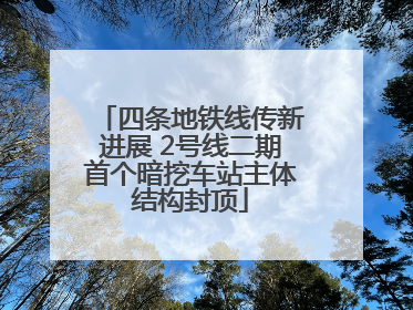 四条地铁线传新进展 2号线二期首个暗挖车站主体结构封顶