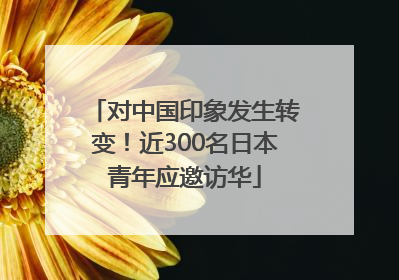 对中国印象发生转变！近300名日本青年应邀访华
