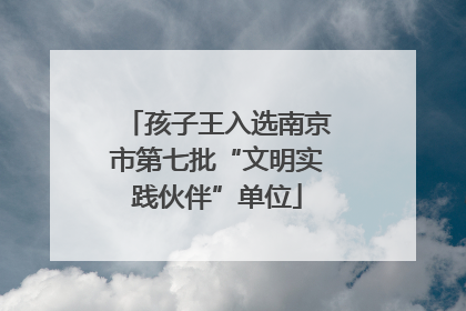 孩子王入选南京市第七批“文明实践伙伴”单位