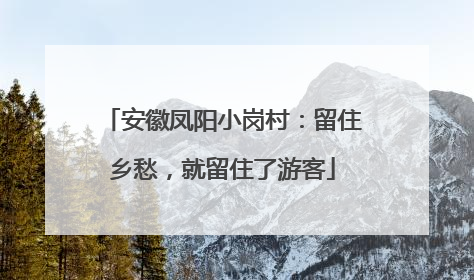 安徽凤阳小岗村：留住乡愁，就留住了游客