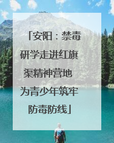 安阳：禁毒研学走进红旗渠精神营地 为青少年筑牢防毒防线
