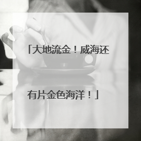 大地流金！威海还有片金色海洋！