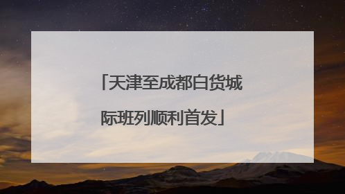天津至成都白货城际班列顺利首发