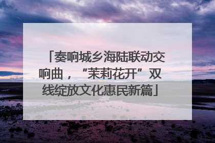 奏响城乡海陆联动交响曲，“茉莉花开”双线绽放文化惠民新篇
