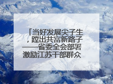 当好发展尖子生，蹚出共富新路子——省委全会部署激励江苏干部群众促进全体人民共同富裕
