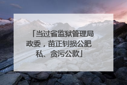当过省监狱管理局政委，苗正钊损公肥私、贪污公款