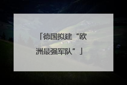 德国拟建“欧洲最强军队”