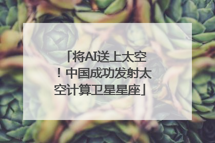 将AI送上太空！中国成功发射太空计算卫星星座