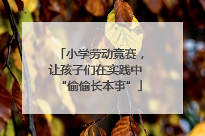 小学劳动竞赛，让孩子们在实践中“偷偷长本事”