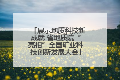 展示地质科技新成就 省地质院“亮相”全国矿业科技创新发展大会