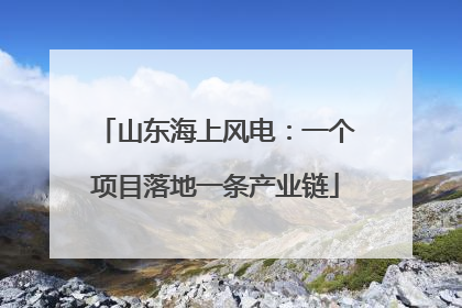 山东海上风电：一个项目落地一条产业链