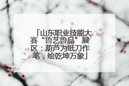 山东职业技能大赛“鲁艺鲁品”展区：葫芦为纸刀作笔，绘乾坤万象