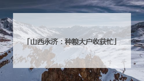 山西永济：种粮大户收获忙