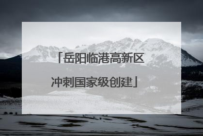 岳阳临港高新区冲刺国家级创建