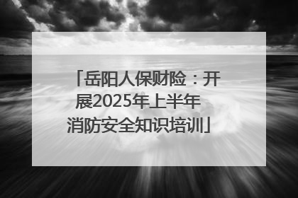 岳阳人保财险：开展2025年上半年消防安全知识培训