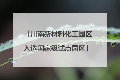 川南新材料化工园区入选国家级试点园区