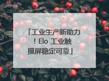 工业生产新助力！Elo 工业触摸屏稳定可靠