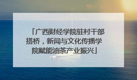 广西财经学院驻村干部搭桥，新闻与文化传播学院赋能油茶产业振兴