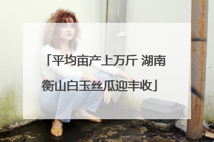 平均亩产上万斤 湖南衡山白玉丝瓜迎丰收