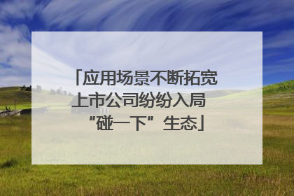 应用场景不断拓宽 上市公司纷纷入局“碰一下”生态