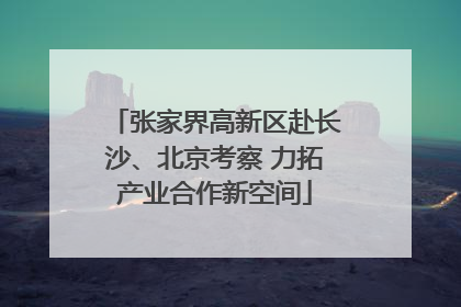 张家界高新区赴长沙、北京考察 力拓产业合作新空间