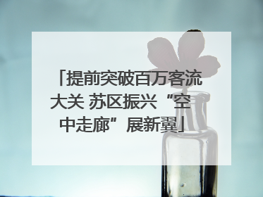 提前突破百万客流大关 苏区振兴“空中走廊”展新翼