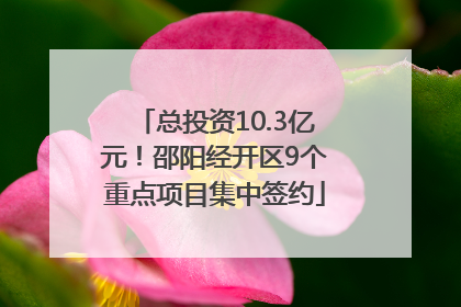 总投资10.3亿元！邵阳经开区9个重点项目集中签约