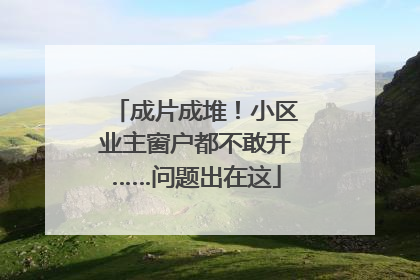 成片成堆！小区业主窗户都不敢开……问题出在这