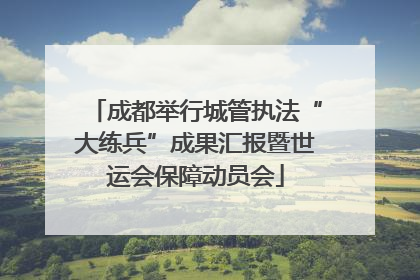 成都举行城管执法“大练兵”成果汇报暨世运会保障动员会