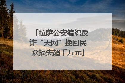 拉萨公安编织反诈“天网”挽回民众损失超千万元