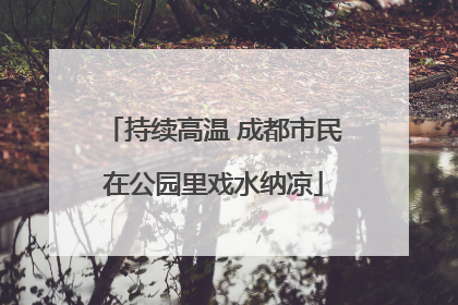 持续高温 成都市民在公园里戏水纳凉