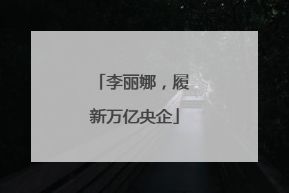 李丽娜，履新万亿央企