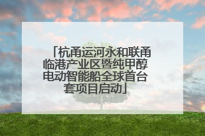 杭甬运河永和联甬临港产业区暨纯甲醇电动智能船全球首台套项目启动